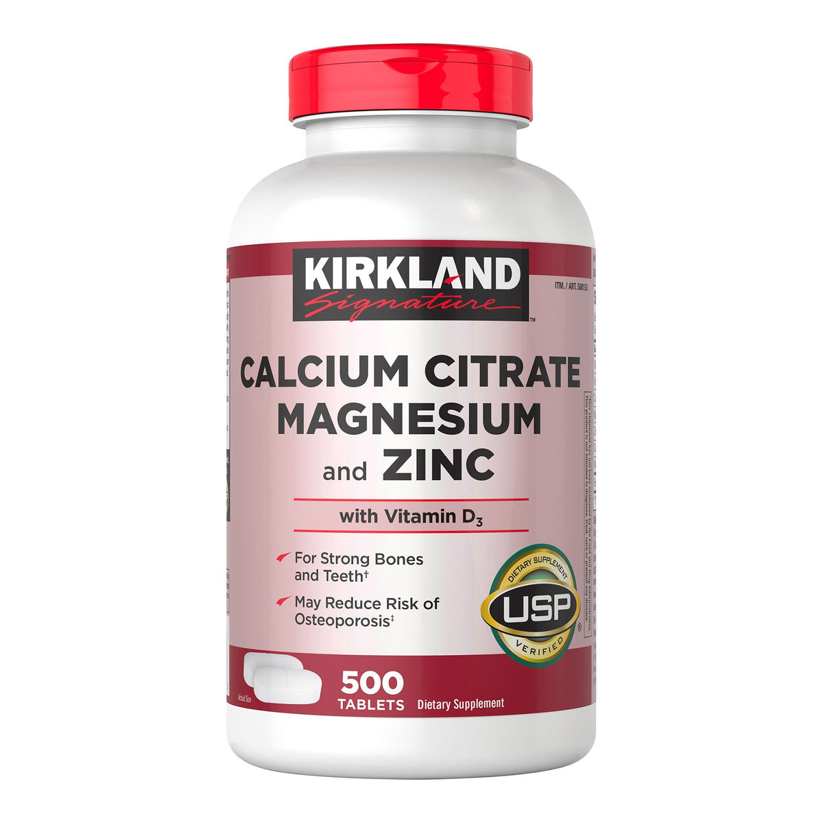 미국직구 커클랜드 마그네슘 Kirkland Signature Calcium Citrate, Magnesium and Zinc, 500 Tablets