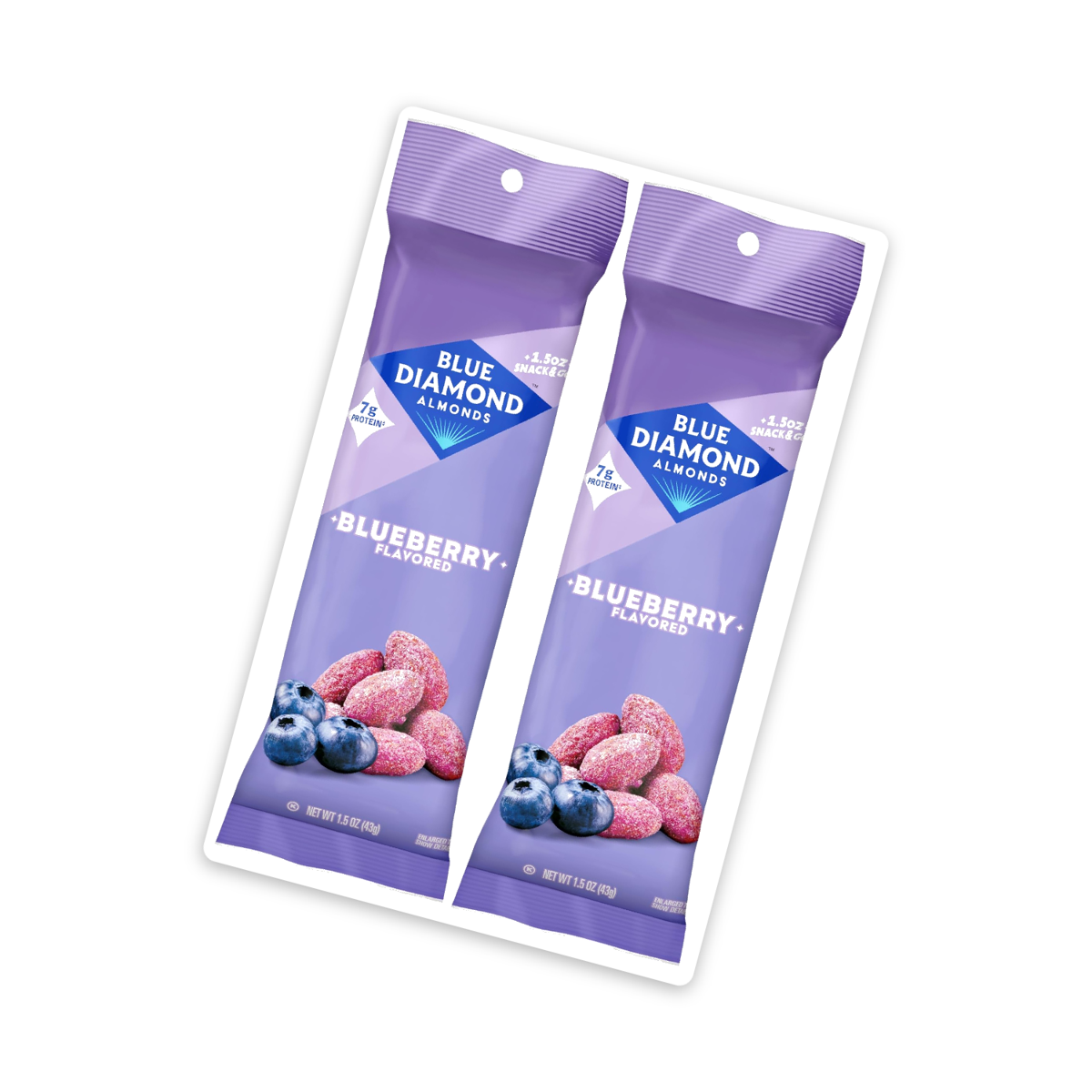 미국직구 Blue Diamond Blueberry 견과 43g / Blue Diamond Blueberry Almonds, 24 Tubes x 43g Each,  2