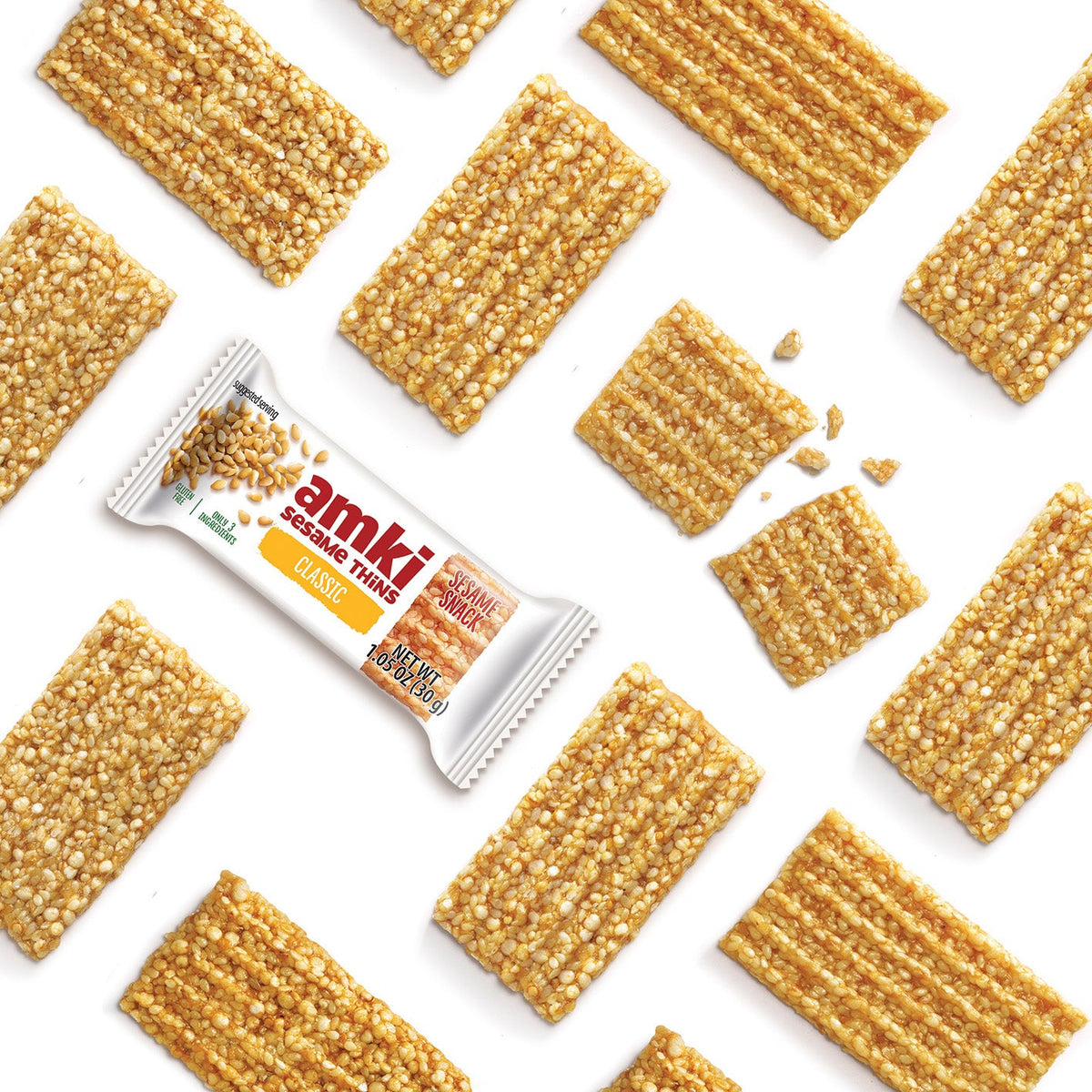 미국직구 Amki Sesame Thins, Classic, 1.05 oz, 36 ct