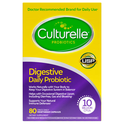 미국직구 컬쳐렐 유산균 Culturelle Digestive Health Probiotic, 80 Vegetarian Capsules