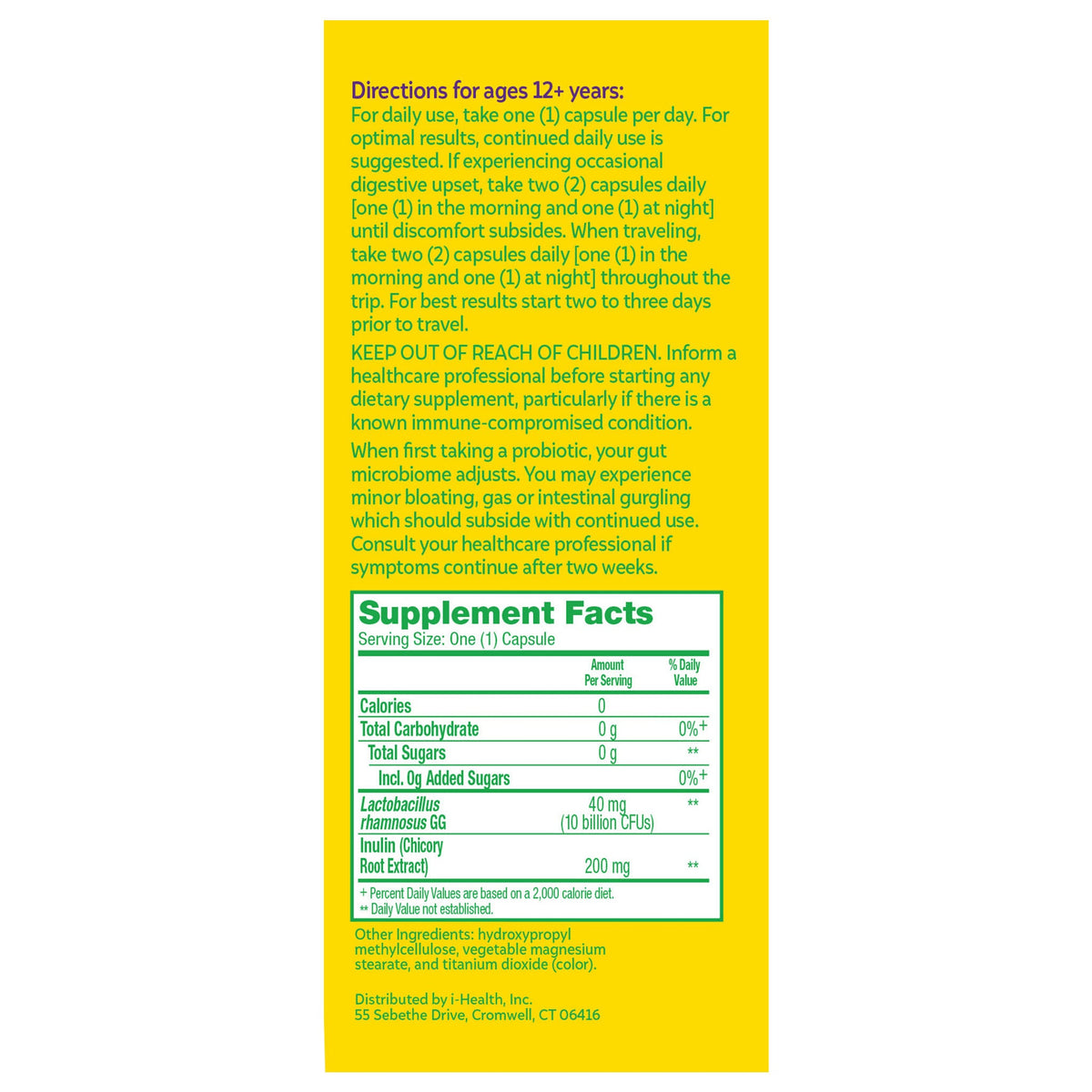 미국직구 컬쳐렐 유산균 Culturelle Digestive Health Probiotic, 80 Vegetarian Capsules