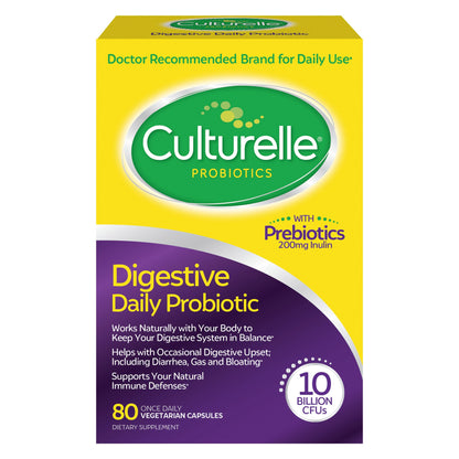 미국직구 컬쳐렐 유산균 Culturelle Digestive Health Probiotic, 80 Vegetarian Capsules