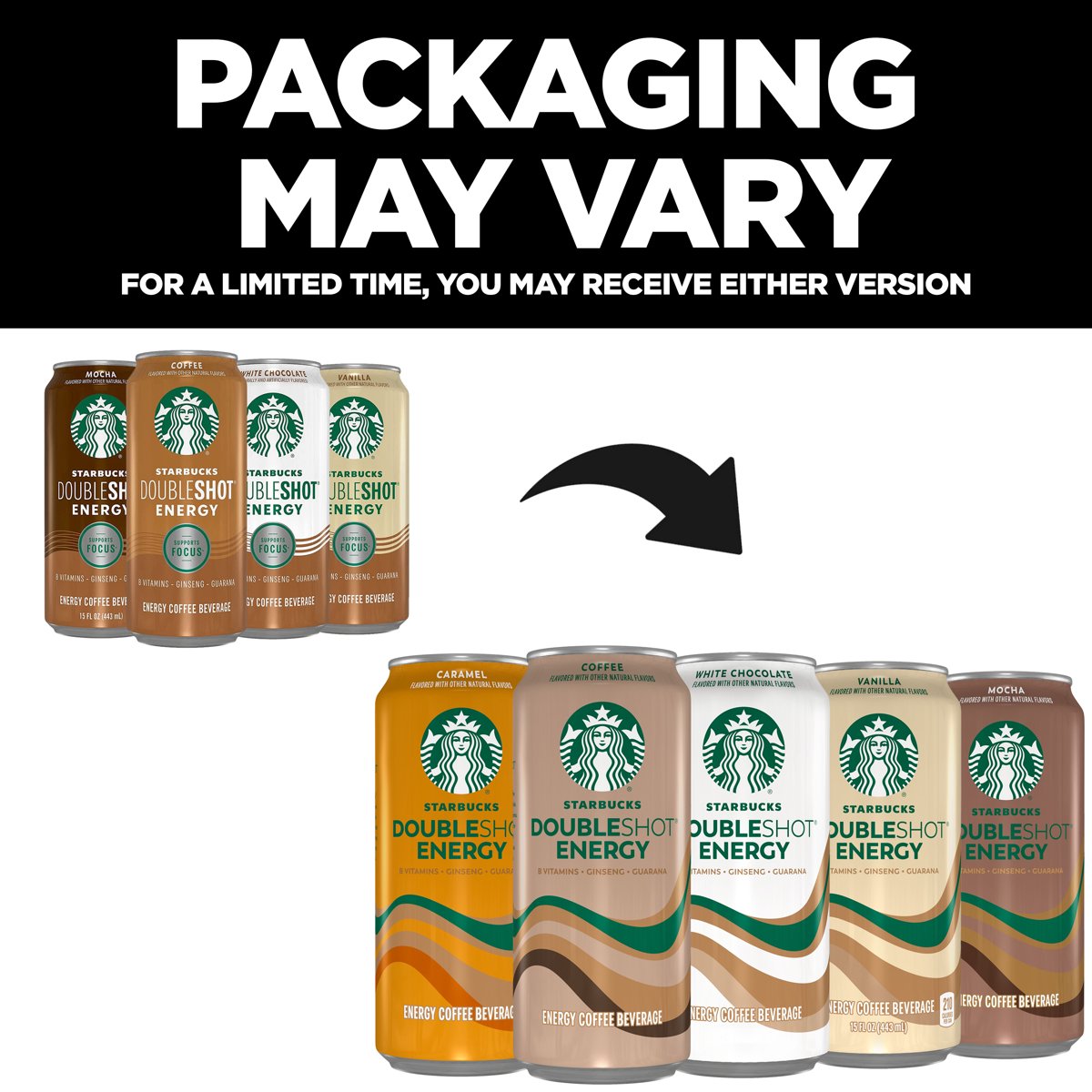 미국직구 Starbucks Doubleshot Energy 커피 444ml 2팩 / Starbucks Doubleshot Energy Vanilla Coffee  4