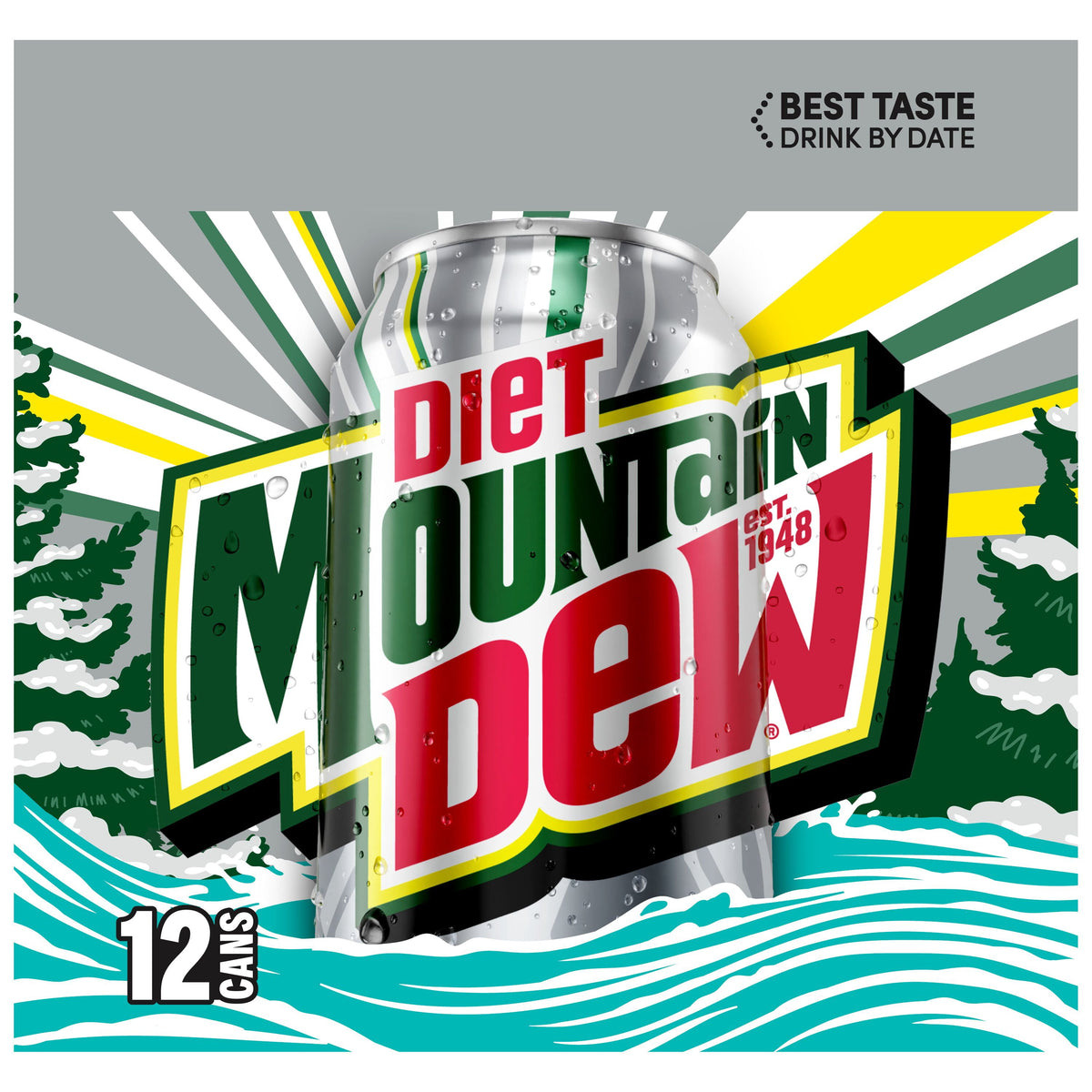 미국직구 마운틴듀 Diet  Citrus Soda Pop, 12 fl oz cans, 12 pack