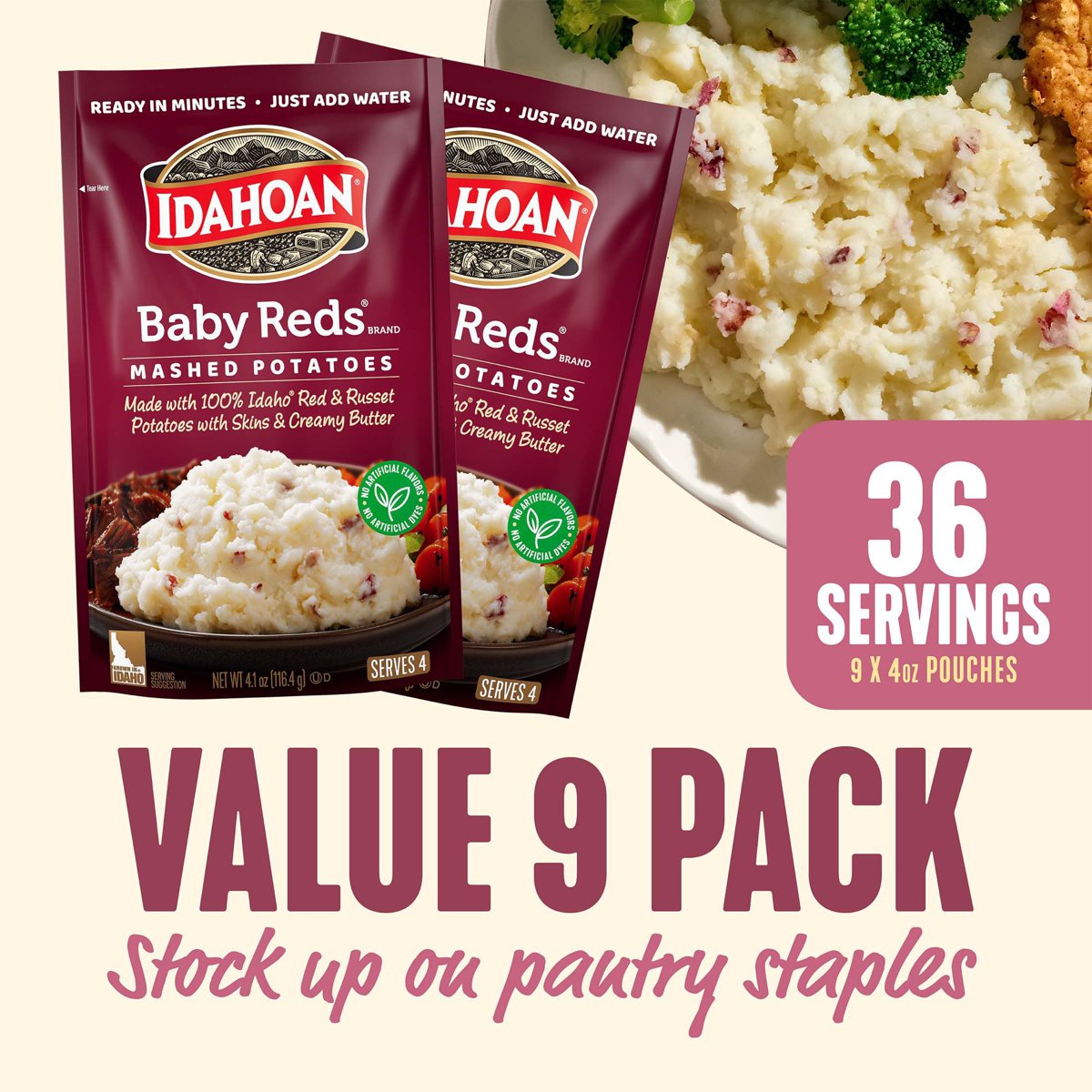 미국직구 Idahoan Baby Reds 116g / Idahoan Baby Reds Flavored Mashed 116g, 9 pk. 3