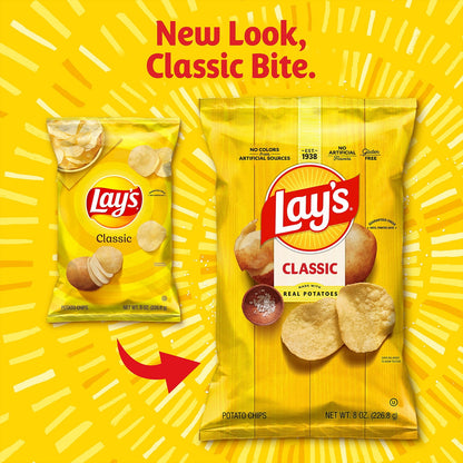 미국직구 레이즈 Classic Potato Chips Snacks, 2.5 oz Bag