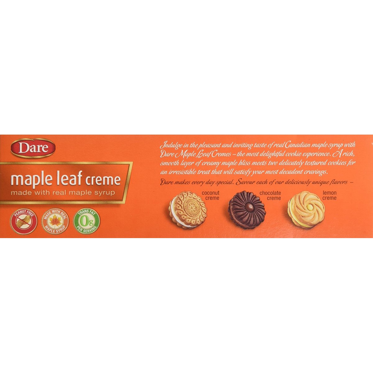 미국직구 3x Dare 과자 349g 2팩 / 3x | Dare Original Gourmet Maple Leaf Cream (Pack Of 2) 349g Box 3