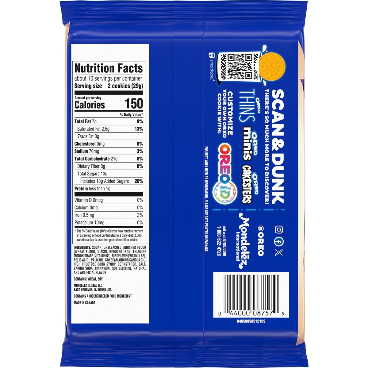 미국직구 4 Pack 과자 303g 4팩 / 4 Pack - OREO Cinnamon Bun Sandwich Cookies, Limited Edition, 303 4
