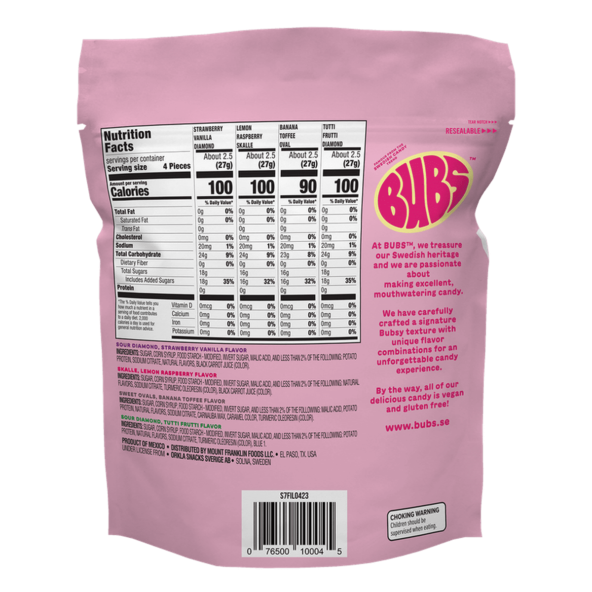 미국직구 BUBS Swedish 젤리 283g 2팩 / BUBS Swedish Candy Sour and Sweet Gummy Candy Mix, Strawber 2