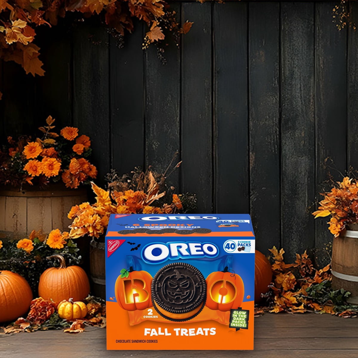 미국직구 OREO Fall Treats 과자 29g / OREO Fall Treats Orange Creme Sandwich Cookies, 29g, 40 pk. 5