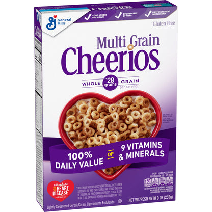 미국직구 치리오스 Multi Grain , Heart Healthy Breakfast Cereal, Gluten Free, 9 oz