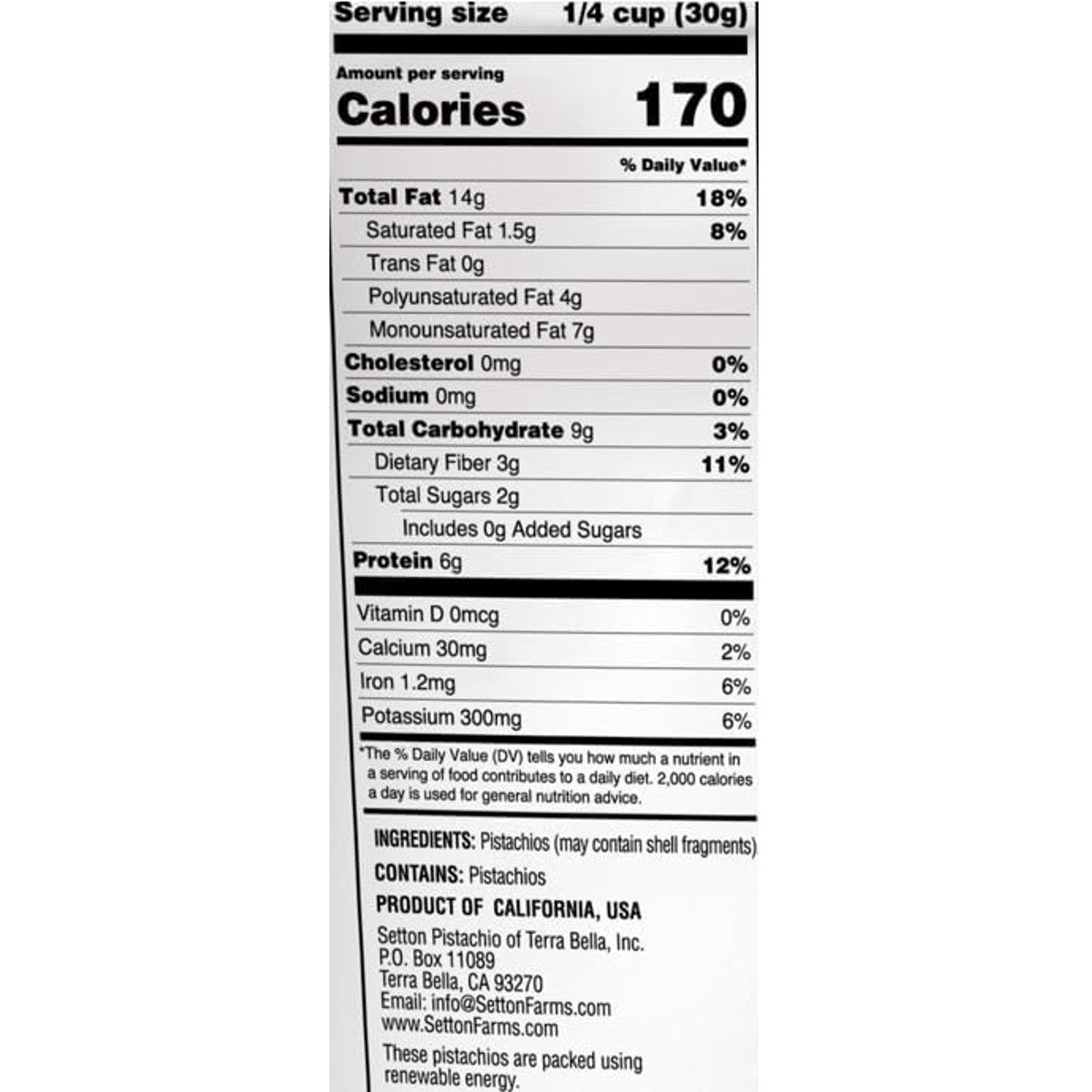미국직구 Setton Farms Dry 680g / Setton Farms Dry Roasted Unsalted Shelled Pistachio Kernels,  2