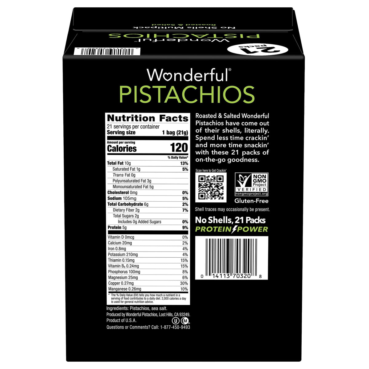 미국직구 Wonderful Salted & 21g / Wonderful Salted & Roasted Pistachios, No Shells, 21g, 21 pk 3