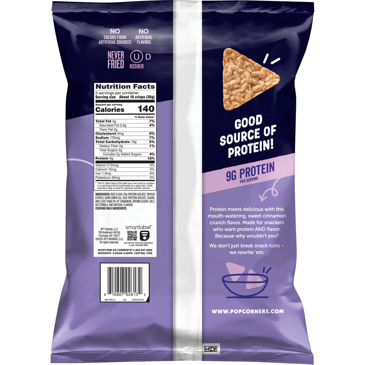 미국직구 PopCorners 142g 2팩 / PopCorners 9g Protein, No Artificial Colors, Cinnamon Delight Po 7