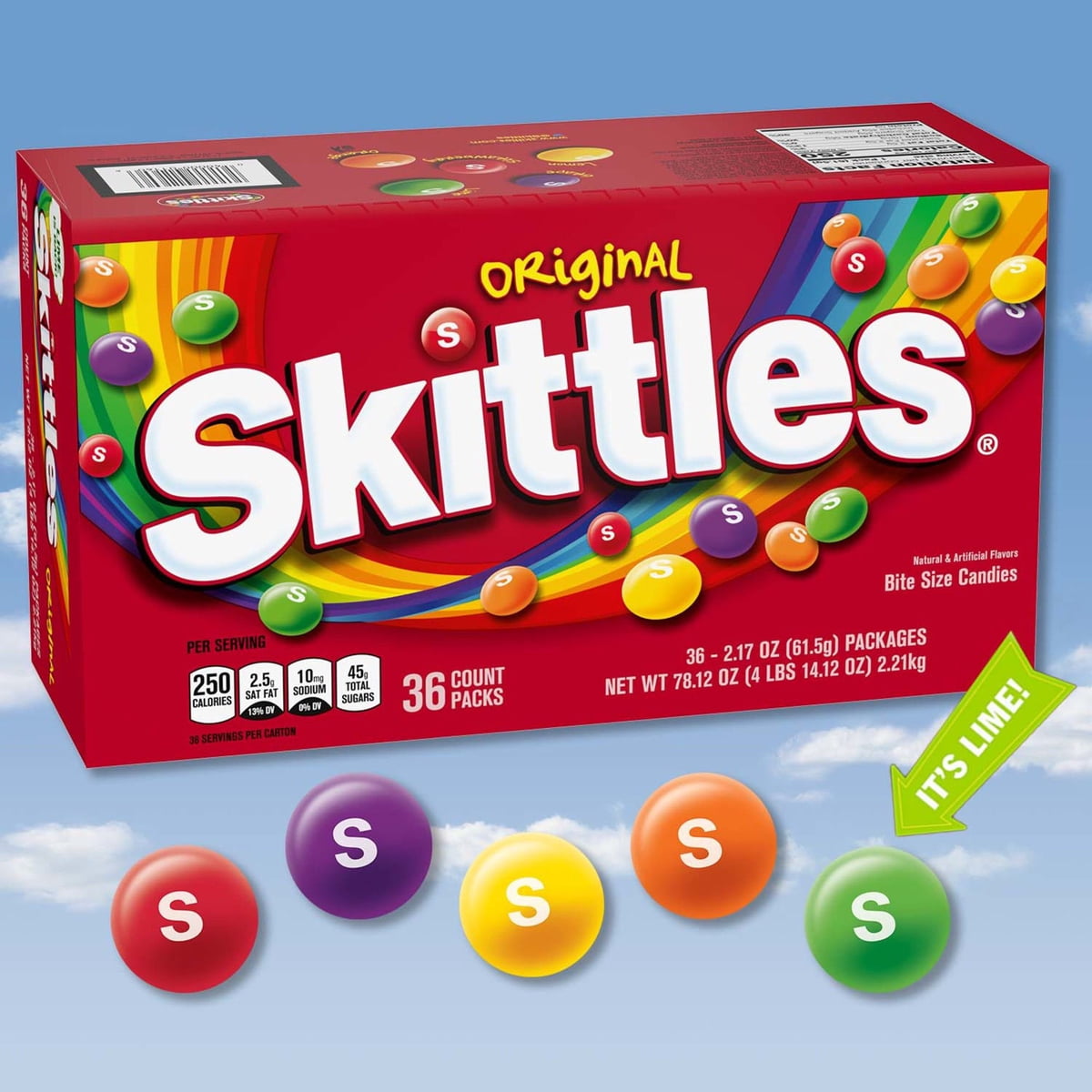 미국직구 Skittles 캔디 62g / Skittles Original Fruity Chewy Candy, Full Size, 62g, 36 pk. 7