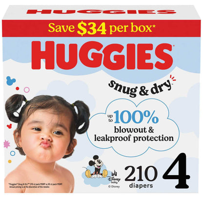 미국직구 하기스 스너그앤드라이 기저귀 / Huggies Snug & Dry Baby Diapers