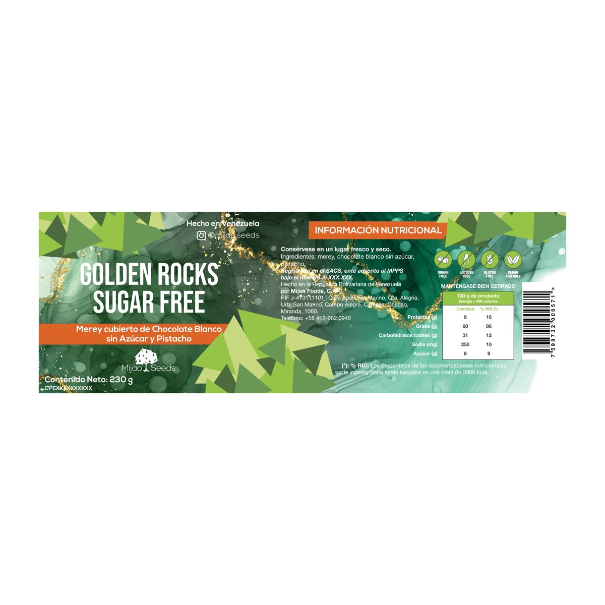 미국직구 Mijao Seeds Golden 초콜릿 230g / Mijao Seeds Golden Rocks White Chocolate Pistachio Cash 4