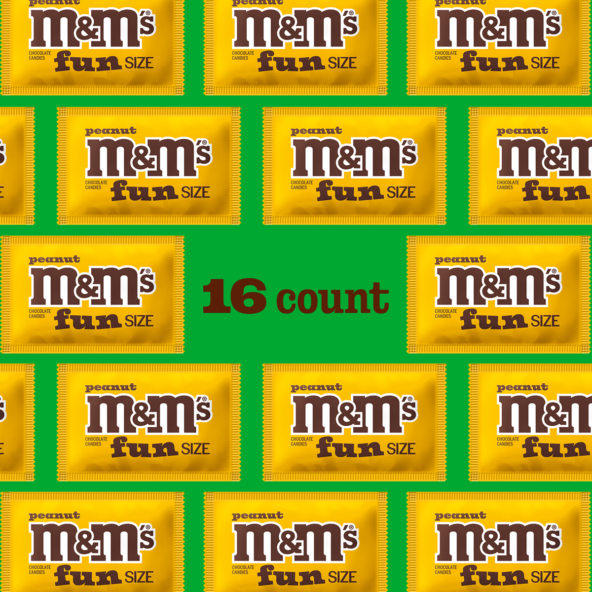 미국직구 M&M's Fun Size 초콜릿 208g 2팩 / M&M's Fun Size Peanut Milk Chocolate Halloween Candy - 2 3
