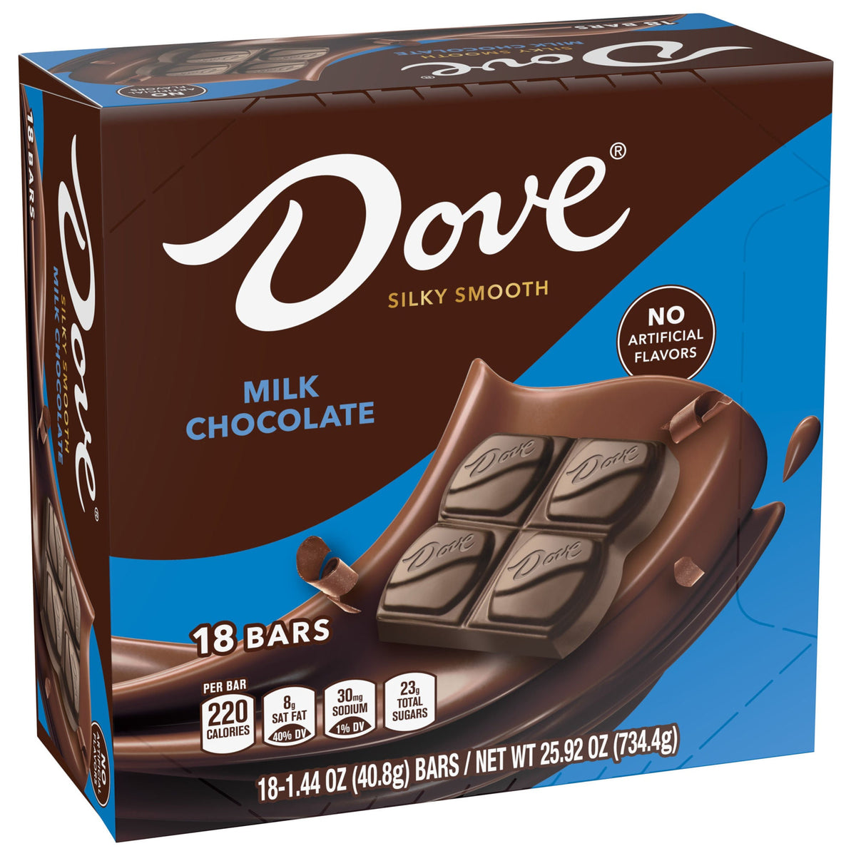 미국직구 Dove Milk Chocolate Full Size Candy Bars, 1.44 oz, 18 ct
