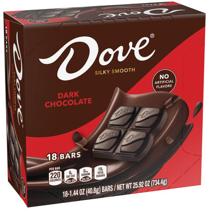 미국직구 Dove Dark Chocolate, Full Size, 1.44 oz, 18 ct