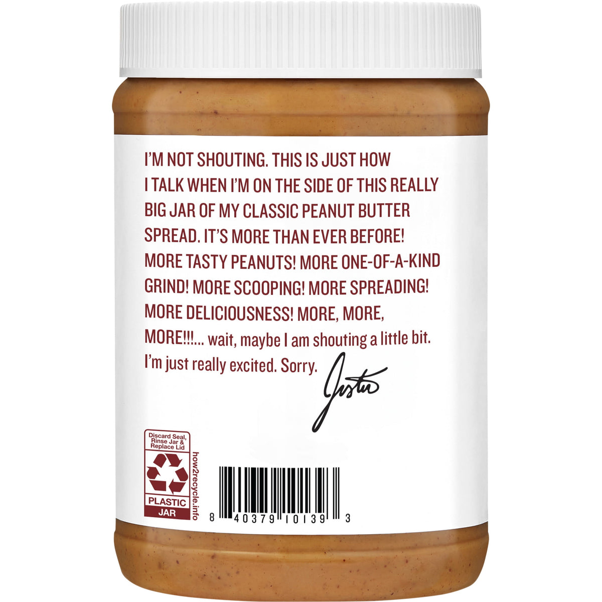 미국직구 저스틴스 Classic Creamy Peanut Butter Spread, 28 oz Jar