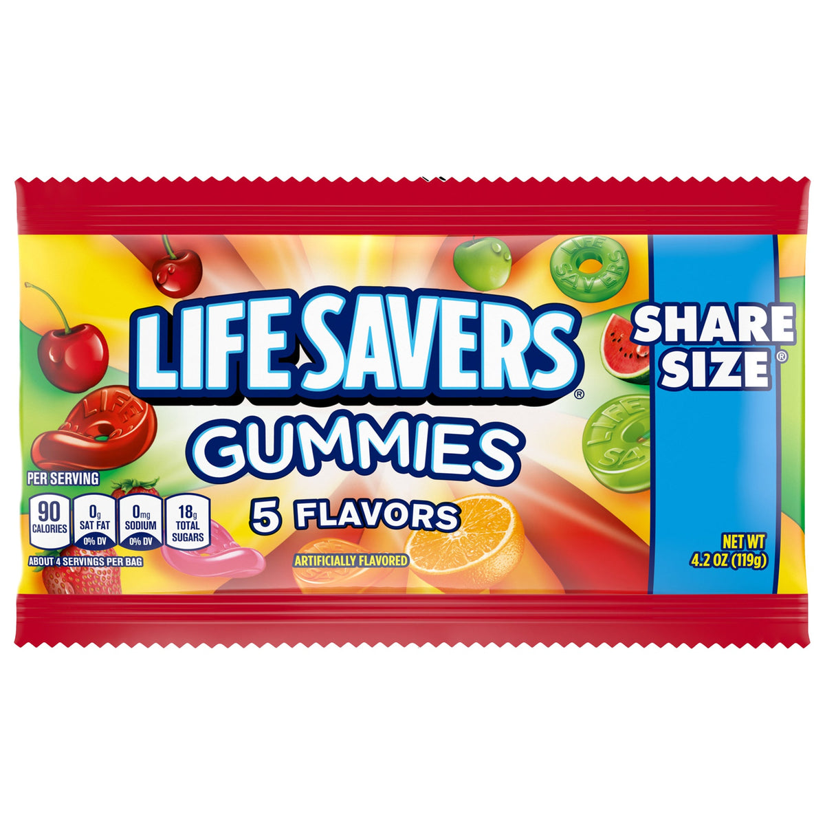 미국직구 Life Savers Gummies, 5 Flavors, Share Size 4.2 oz, 15 ct