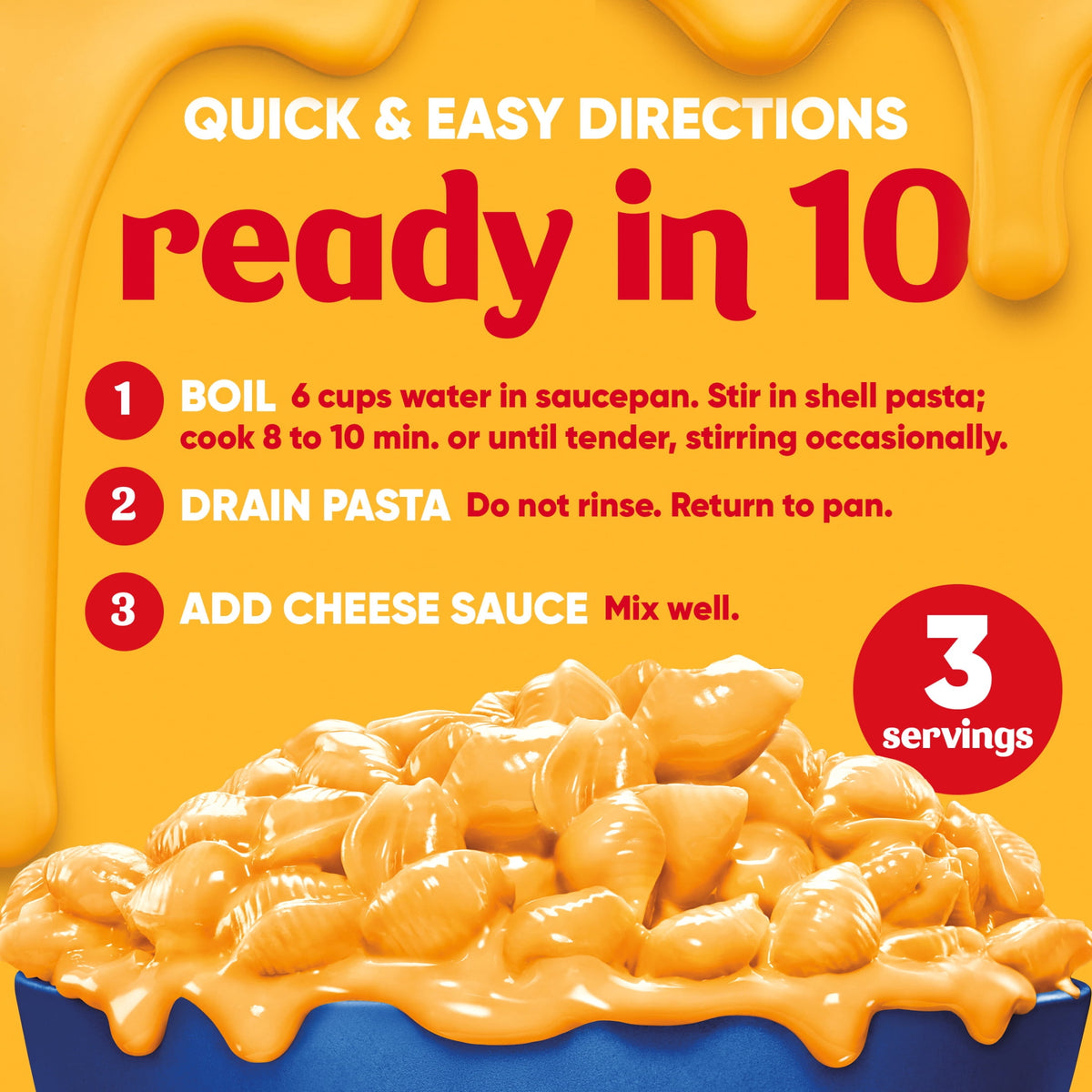 미국직구 벨비타 Shells and Cheese Mac and Cheese, 3 Boxes, for Easy Dinner or Dinner Sides, Original Flavor, Made with Real Cheese, 12 oz