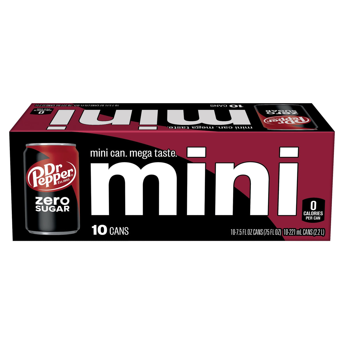 미국직구 닥터페퍼 Zero Sugar Soda Pop, 7.5 fl oz, 10 Pack Cans