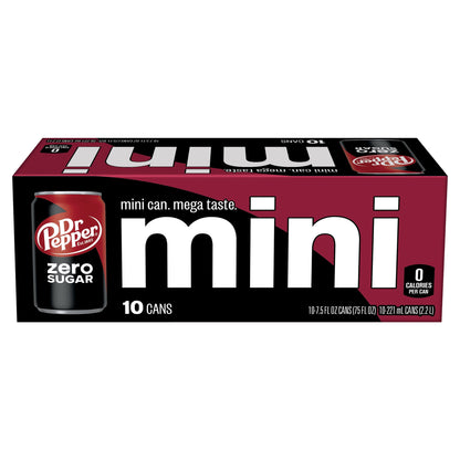 미국직구 닥터페퍼 Zero Sugar Soda Pop, 7.5 fl oz, 10 Pack Cans