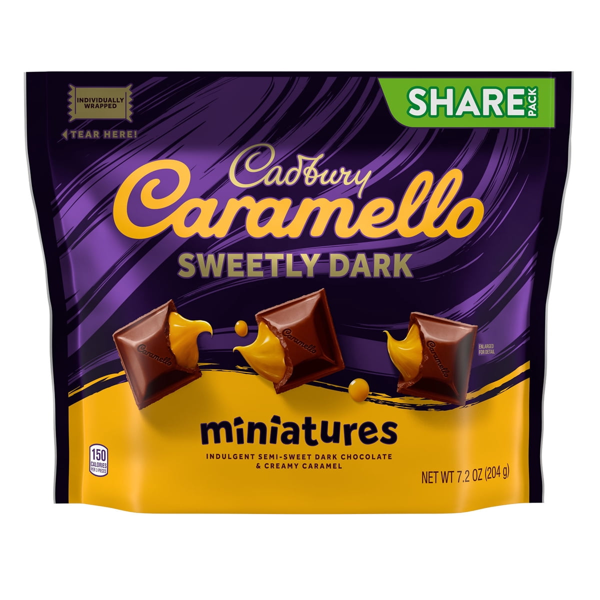 미국직구 CADBURY CARAMELLO SWEETLY 초콜릿 204g / CADBURY CARAMELLO SWEETLY DARK Miniatures Semi-S 2