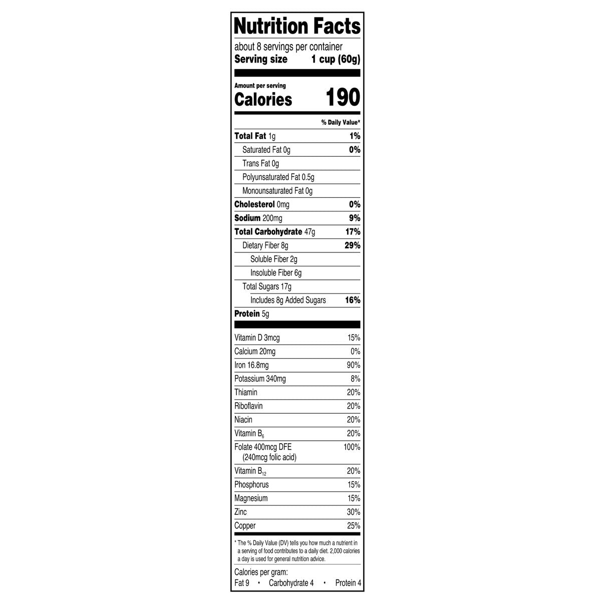 미국직구 Great Value Raisin 471g 2팩 / Great Value Raisin Bran Breakfast Cereal, 471g, 2 Pack B 4