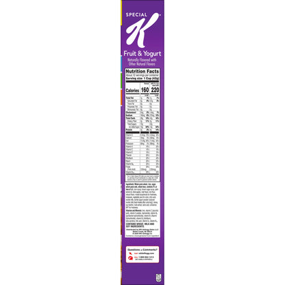 미국직구 스페셜K Kellogg's  Fruit and Yogurt Breakfast Cereal, Good Source of Fiber, Family Size, 17.9  oz