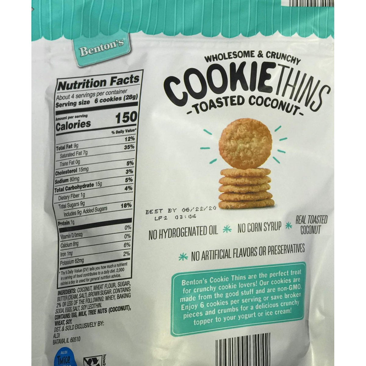미국직구 3 Pack Bentons 초콜릿 6g 3팩 / 3 Pack | Bentons Wholesome And Crunchy Cookie Thins Chocol 3