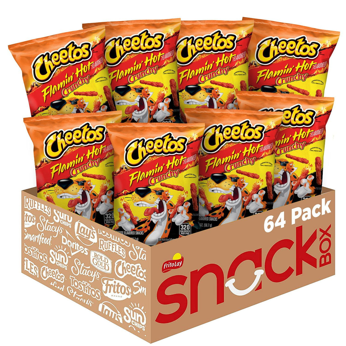 미국직구 Cheetos Flamin' Hot 57g / Cheetos Flamin' Hot Crunchy Cheese Snacks, 57g, 64 pk. 1