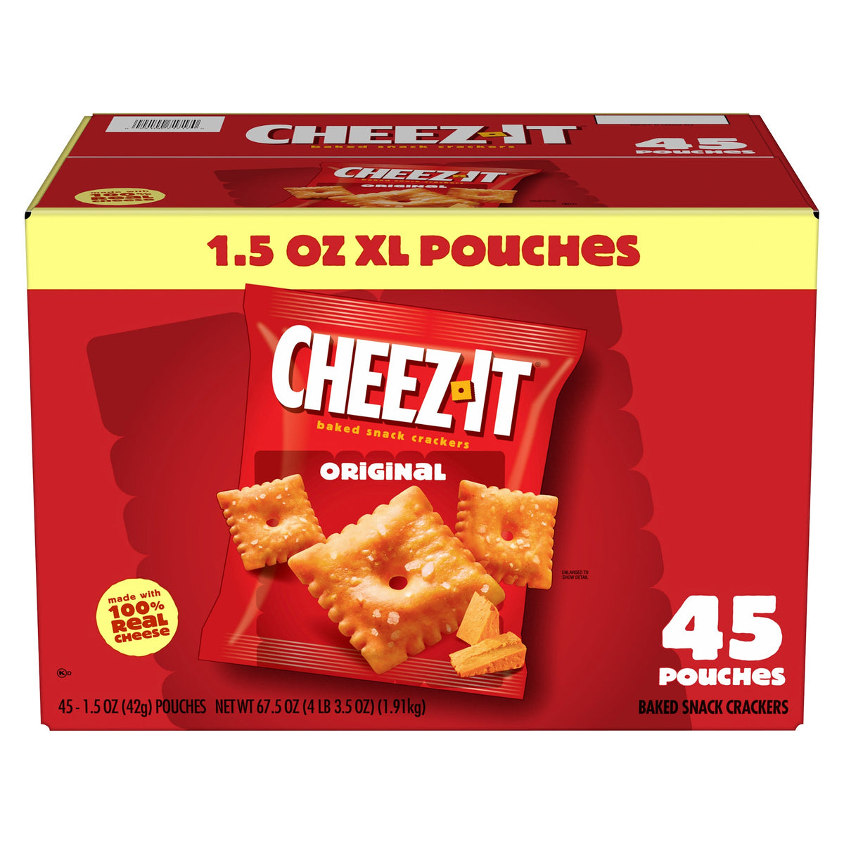 미국직구 치즈잇 Baked Snack Crackers, Cheddar, 1.5 oz, 45 ct