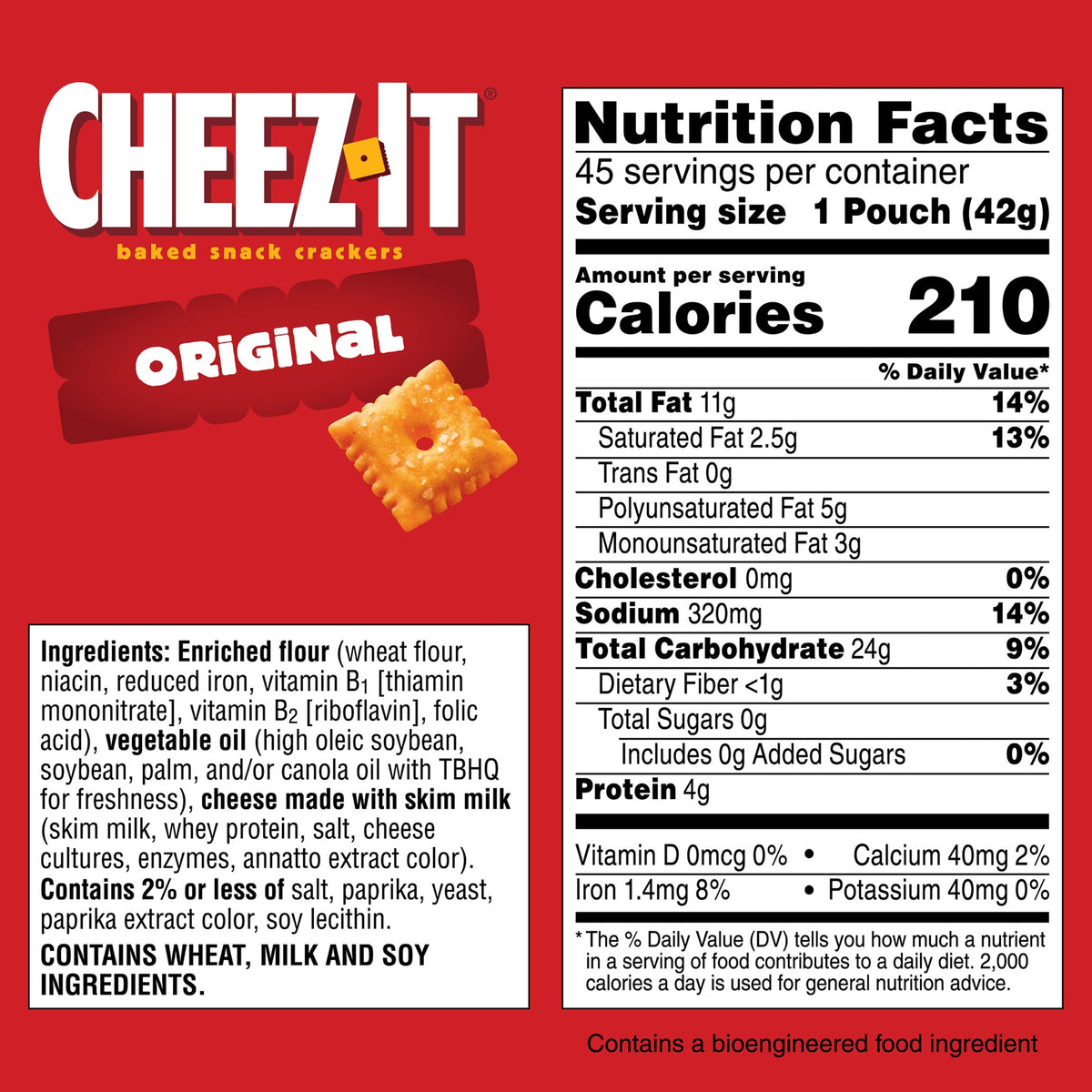 미국직구 치즈잇 Baked Snack Crackers, Cheddar, 1.5 oz, 45 ct