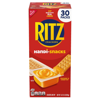 미국직구 리츠 Crackers Handi-Snacks, Crackers 'N Cheesy Dip, 0.95 oz, 30 ct