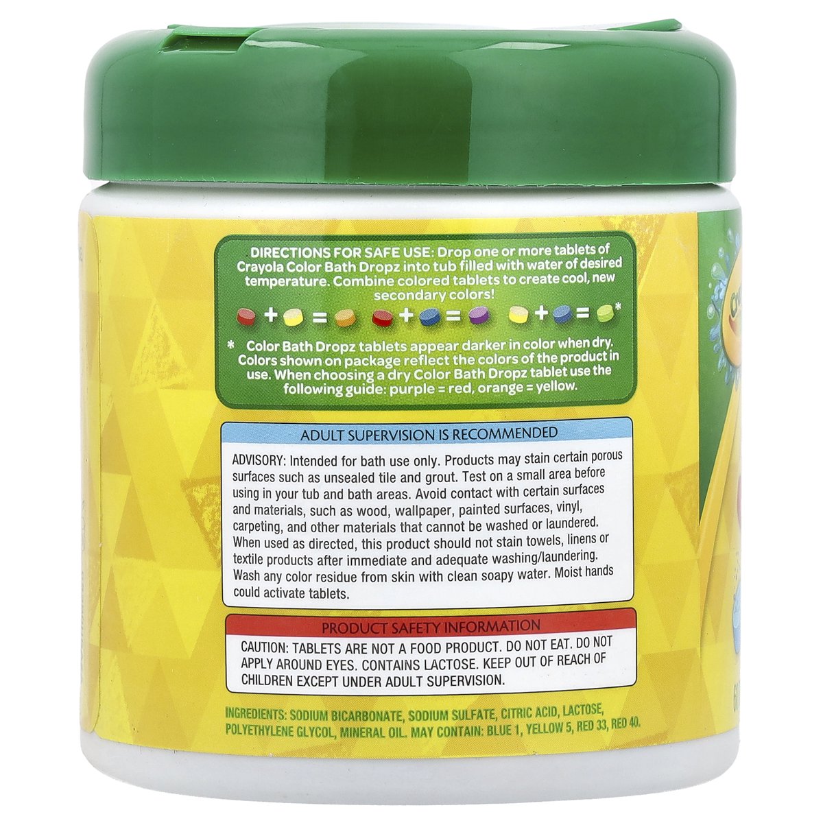 미국직구 Crayola Bath Dropz 102g 2팩 / Crayola Bath Dropz Color, 60 Tablets, 102g, 2 Pack Bundl 2