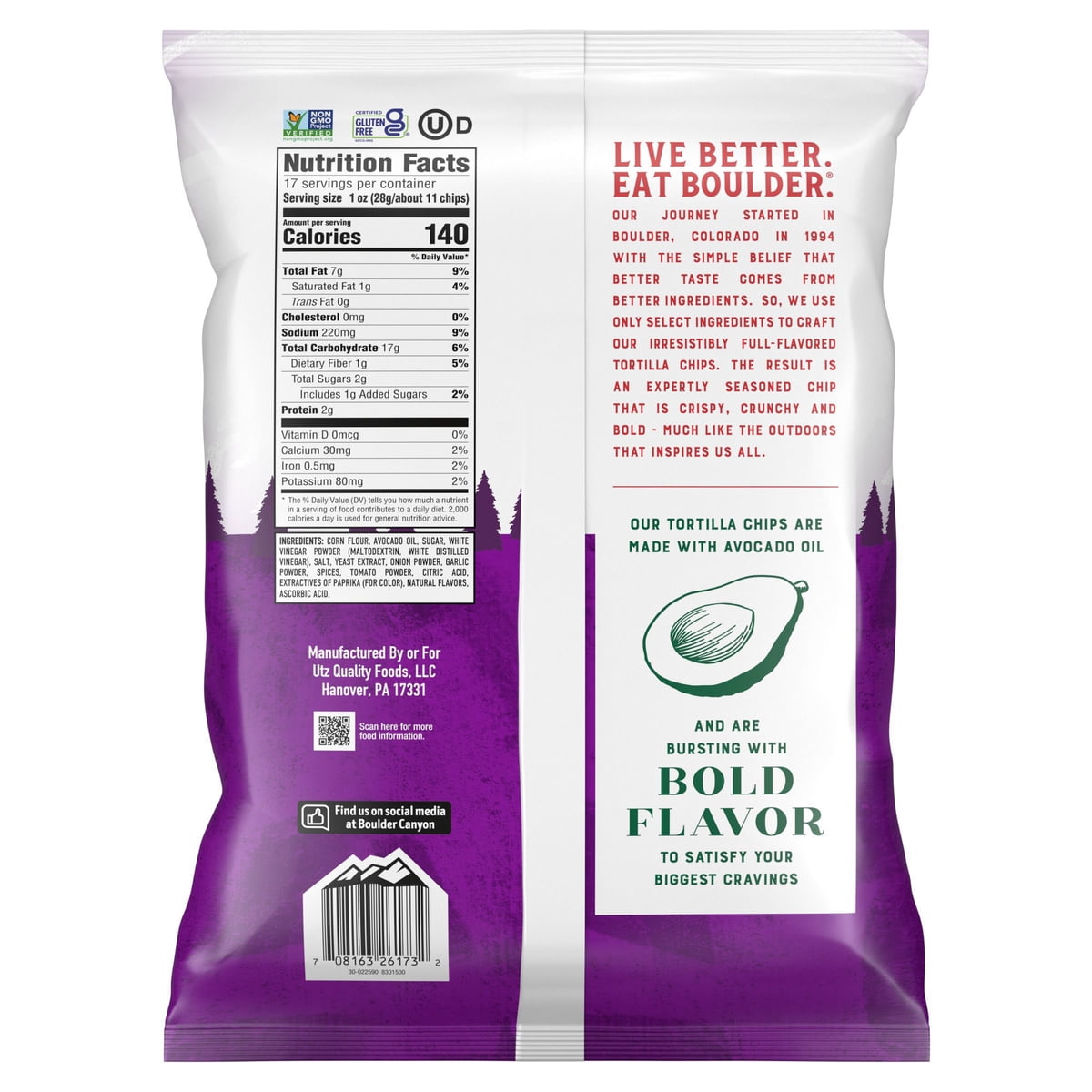 미국직구 Boulder Canyon Sweet 482g / Boulder Canyon Sweet & Spicy Chili Flavored Tortilla Chip 2
