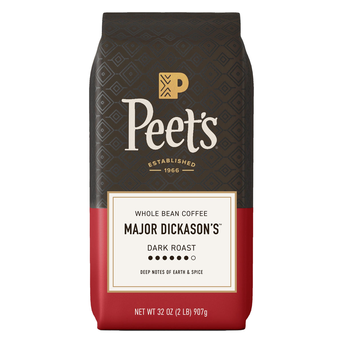 미국직구 Peet's Coffee Major Dickason's Blend Whole Bean Coffee, Dark Roast, 2 lbs