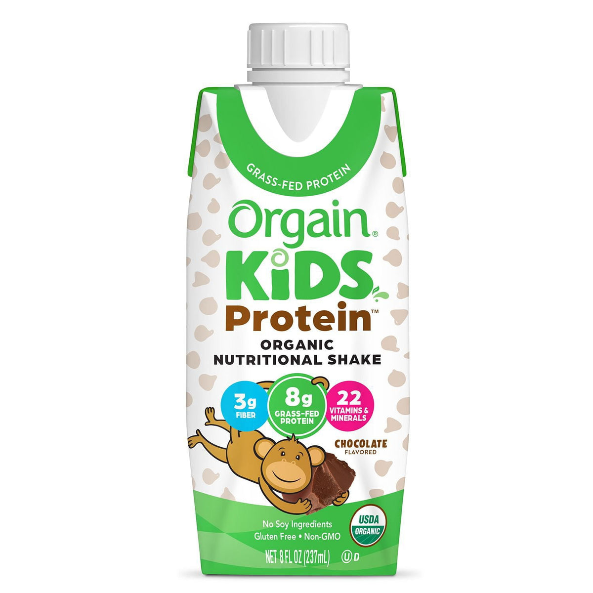 미국직구 Orgain Kids 초콜릿 237ml / Orgain Kids 8g Protein Organic Nutritional Shake, Chocolate,  3