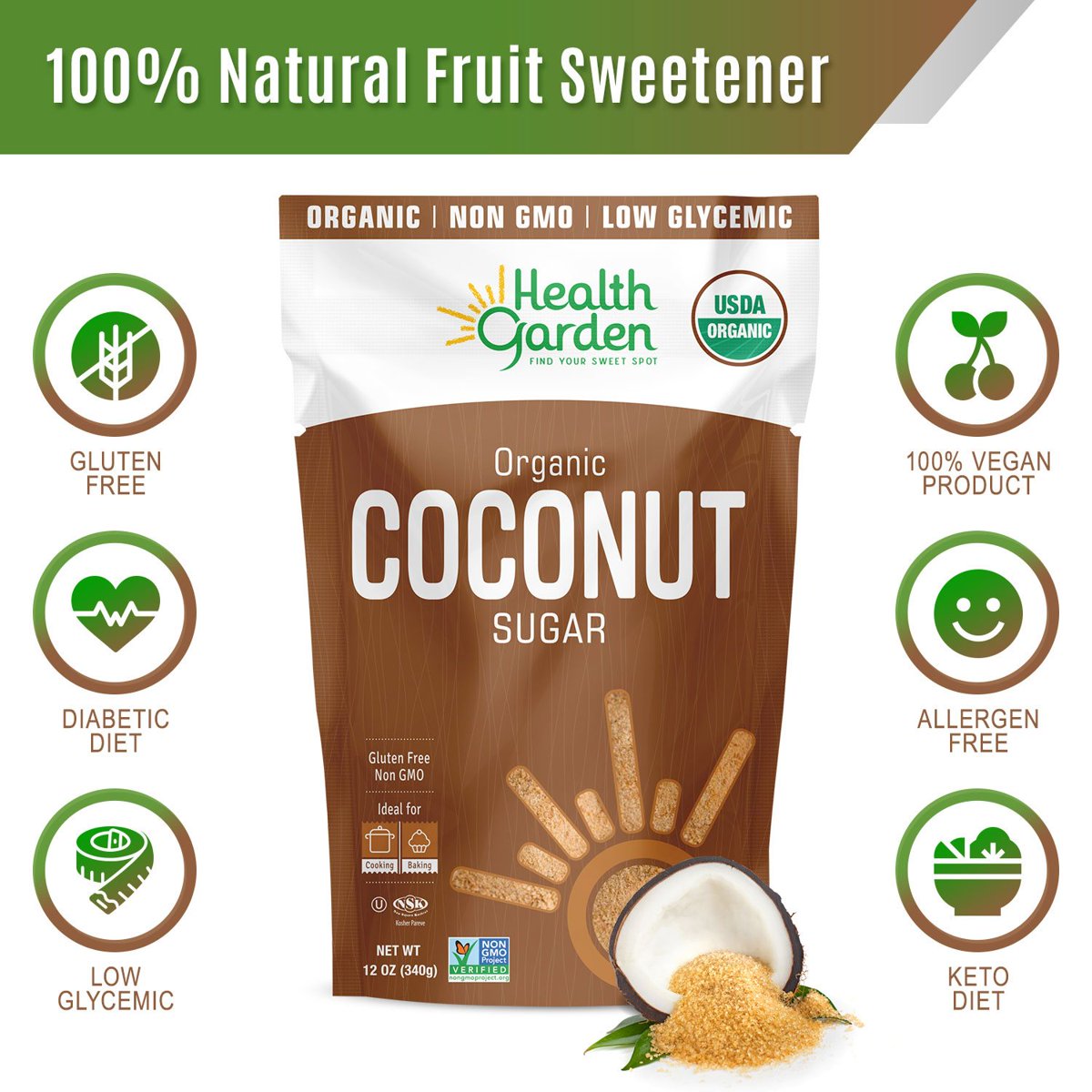 미국직구 Health Garden 견과 / Health Garden Organic Coconut Sugar, 3 lbs. 4