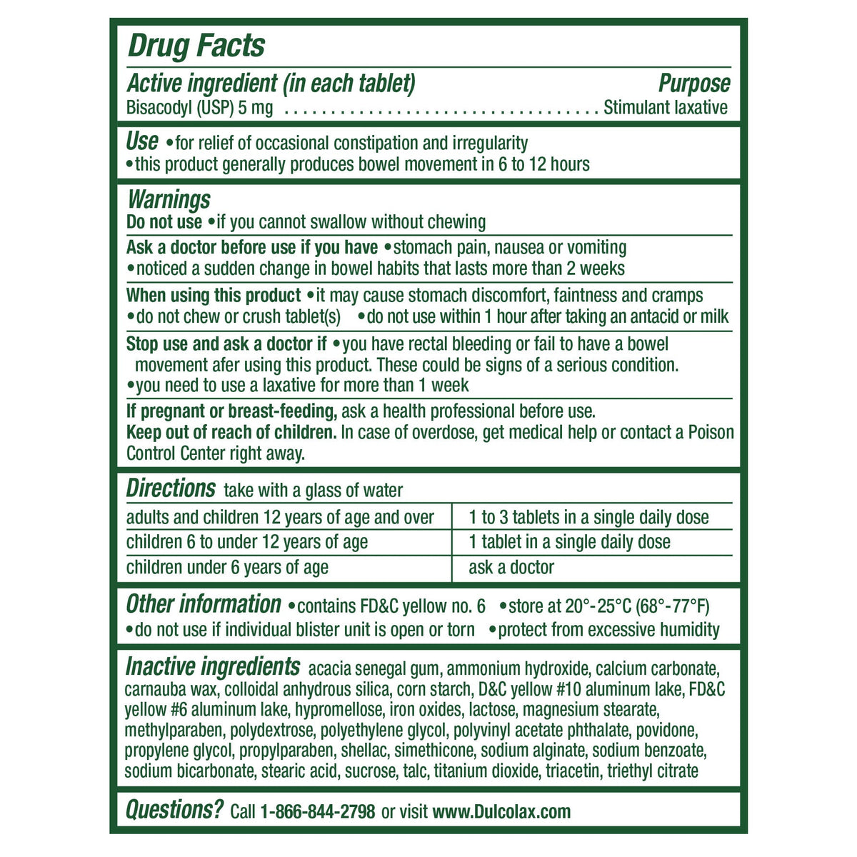 미국직구 둘코락스 생활건강 Dulcolax Overnight Laxative, 200 Tablets