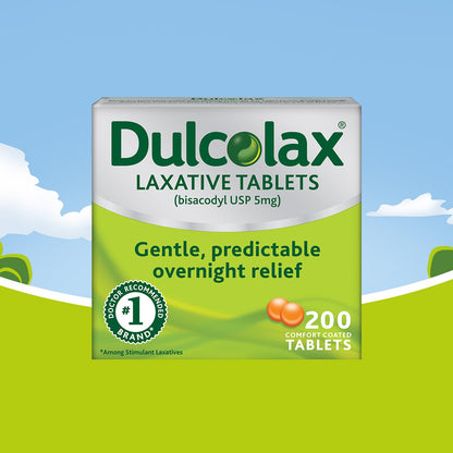 미국직구 둘코락스 생활건강 Dulcolax Overnight Laxative, 200 Tablets
