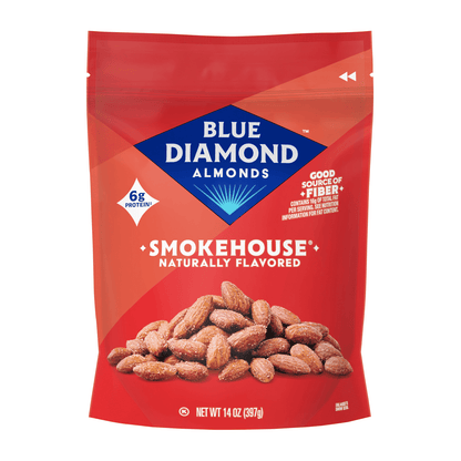 미국직구 블루다이아몬드 (6 pack)  Almonds, Smokehouse Flavored Snack Nuts Perfect for Snacking, 14oz Resealable Bag