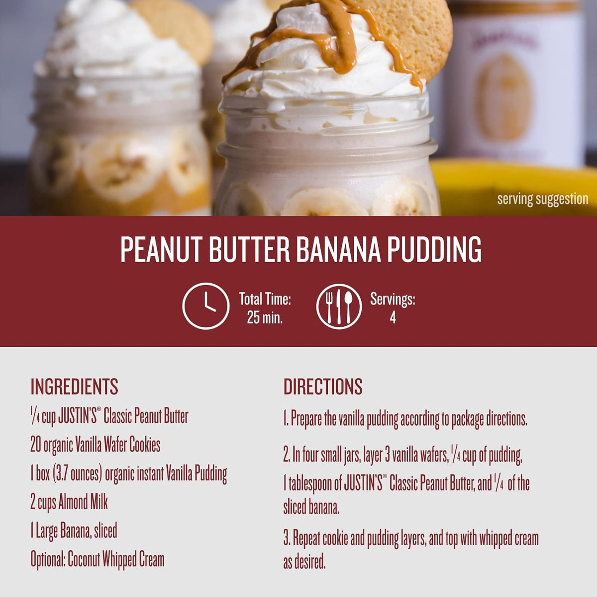 미국직구 저스틴스 Classic Creamy Peanut Butter Spread, 28 oz Jar