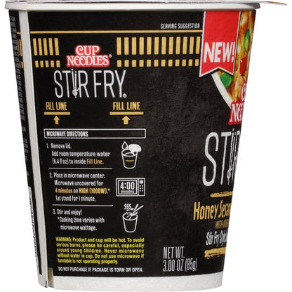 미국직구 닛신 (6 pack)  Foods Cup Noodles Stir Fry Ramen Noodles, Honey Sesame Chicken Flavor, 3.0 oz Cup, Shelf-Stable