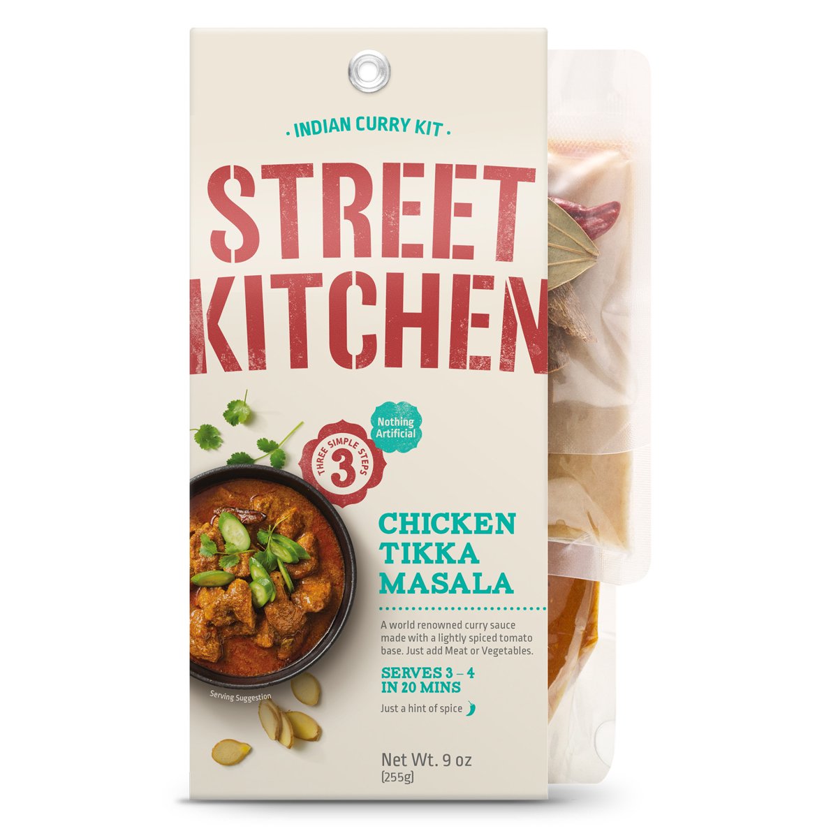 미국직구 255g 2팩 / (2 pack) Street Kitchen Chicken Tikka Masala Indian Meal Kit, 255g, Sh 2