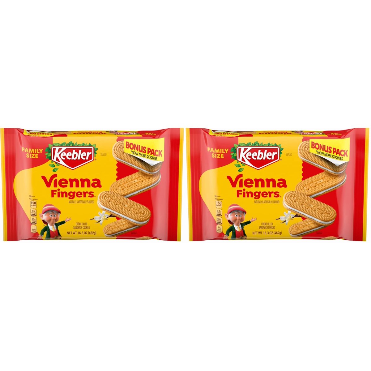 미국직구 3x Keebler Vienna 과자 462g 2팩 / 3x | Keebler Vienna Fingers, Sandwich Cookies With Crm 2