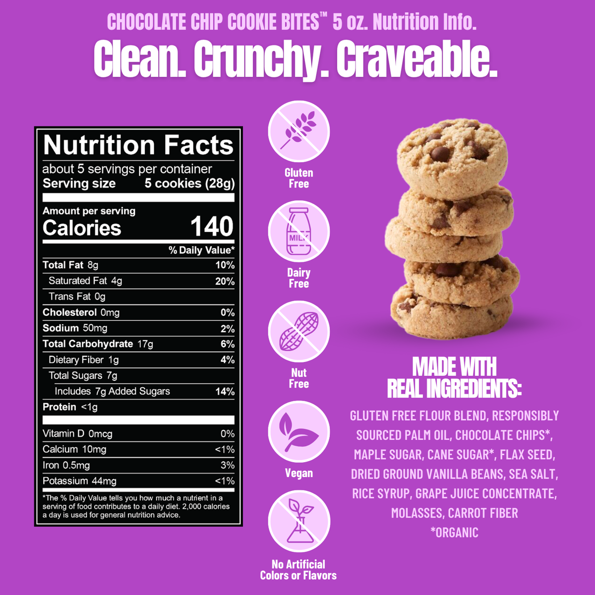 미국직구 Every Body Eat 초콜릿 2팩 / Every Body Eat Crunchy Cookie Bites, Chocolate Chip - Gluten  2